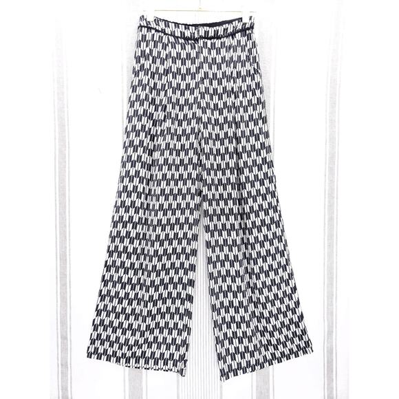 Lulus Pants - Lulu's Black and White Wide Leg Pants